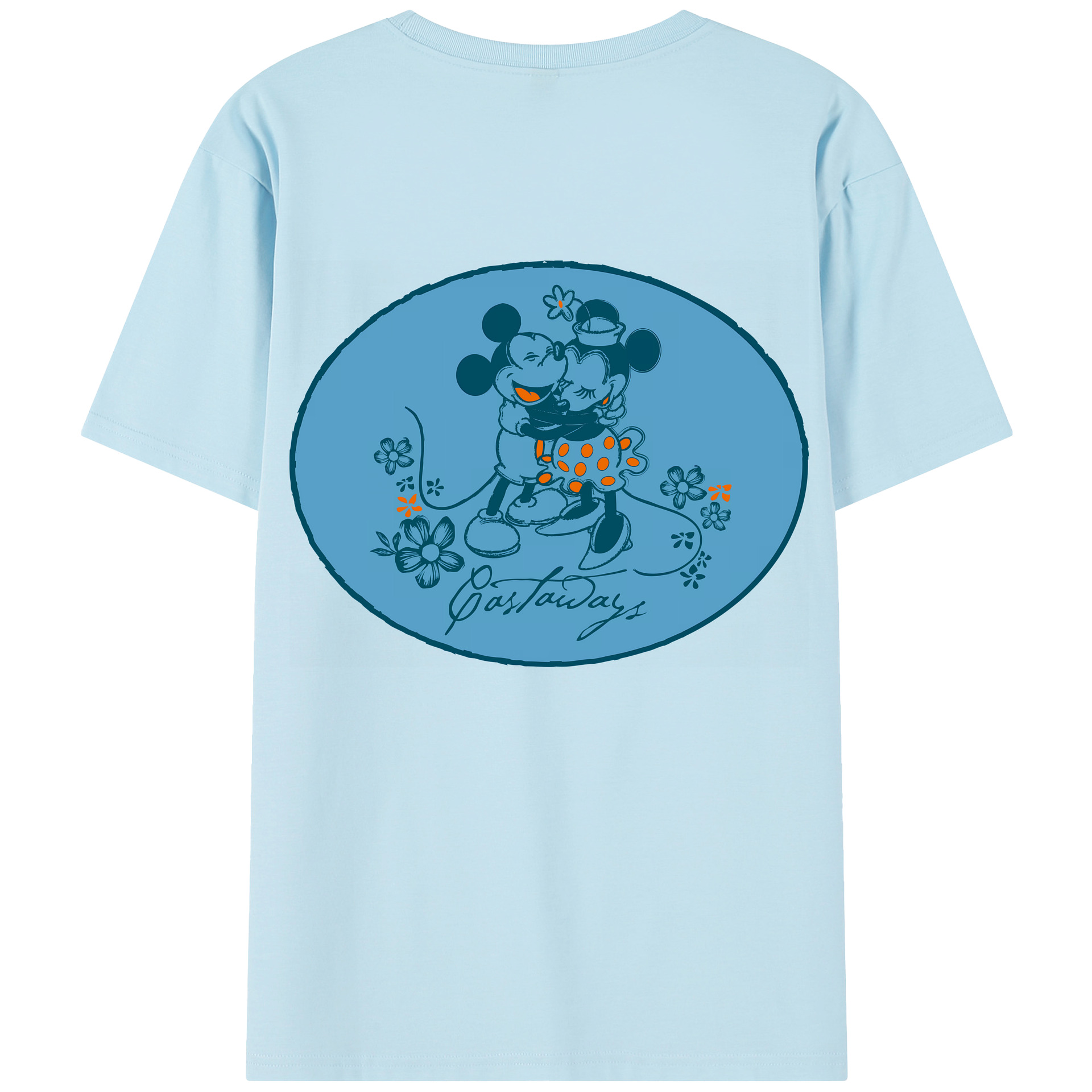 （画像用） ミッキーマウス Mickey Mouse 綿100％半袖Tシャツ（背面プリント）